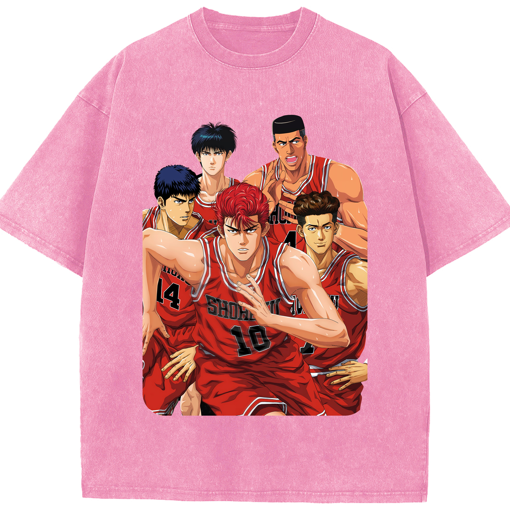 （画像用） SLAM DUNK／スラムダンク 綿100% ヴィンテージ風 半袖Tシャツ（フロントプリント）